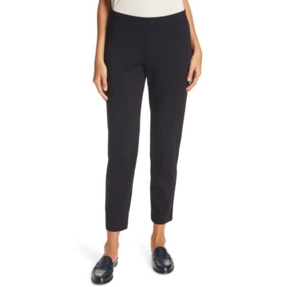 Eileen Fisher Pants - Eileen Fisher Organic Cotton Stretch Cropped Ankle Trouser Pant Black, Size S